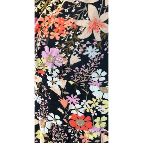 (5‎ for $25) Lily Rose Ruffled Flounce Romper in Black Floral Size XS - Picture 7 of 7